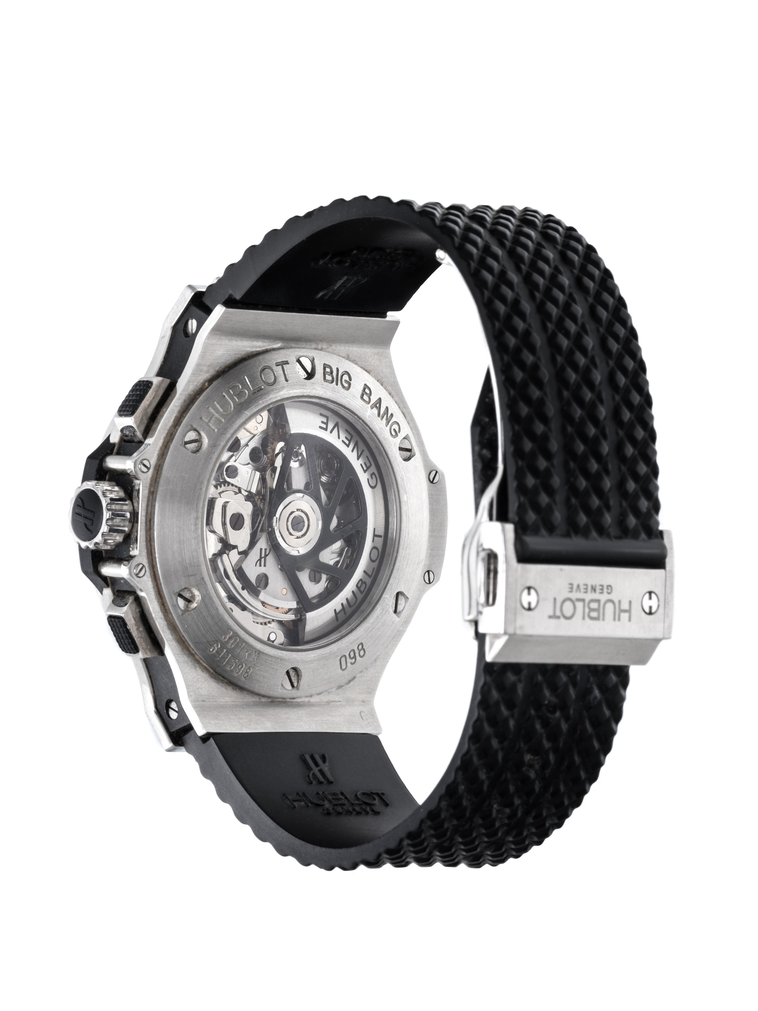 HUBLOT, STAINLESS STEEL 'BIG BANG' CHRONOGRAPH WRISTWATCH