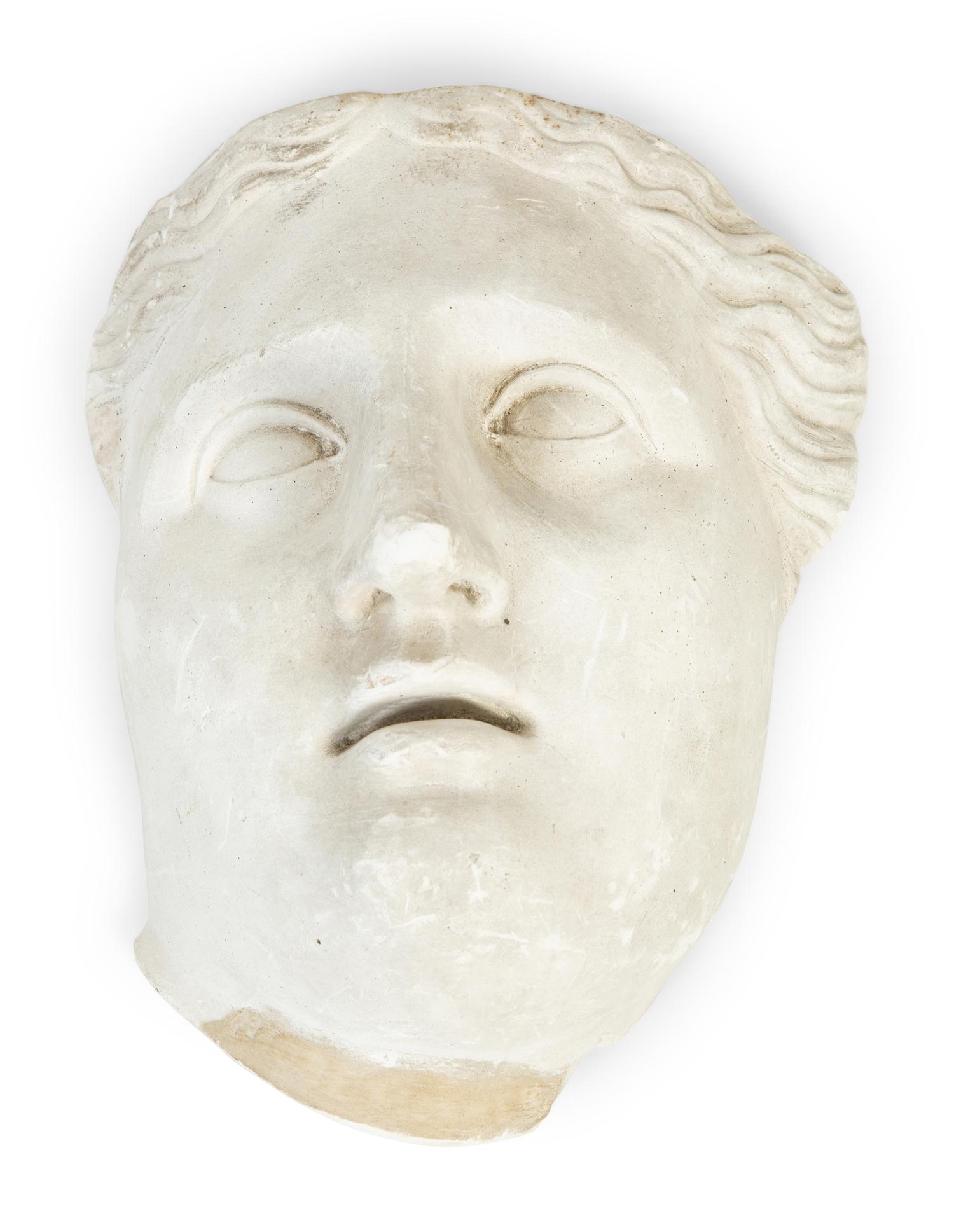 Two American Plaster Masks of a Man By C. Hennecke & Co.