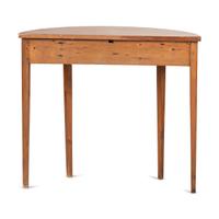 A Federal Pine Demi-Lune Console Table