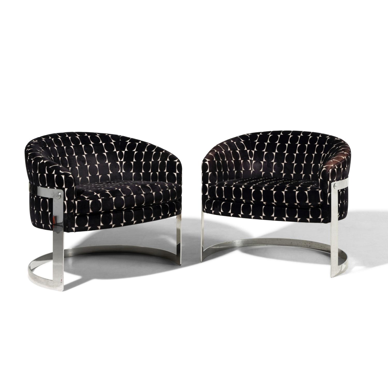 Cantilevered Barrel Chairs Flair, USA