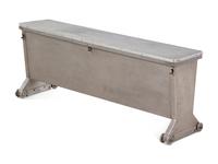 An Industrial Style Brushed Aluminum Submarine Bench