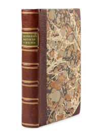 JEFFERSON, Thomas (1743-1826). Notes on the State of Virginia. Philadelphia: Matthew Carey, 1794.