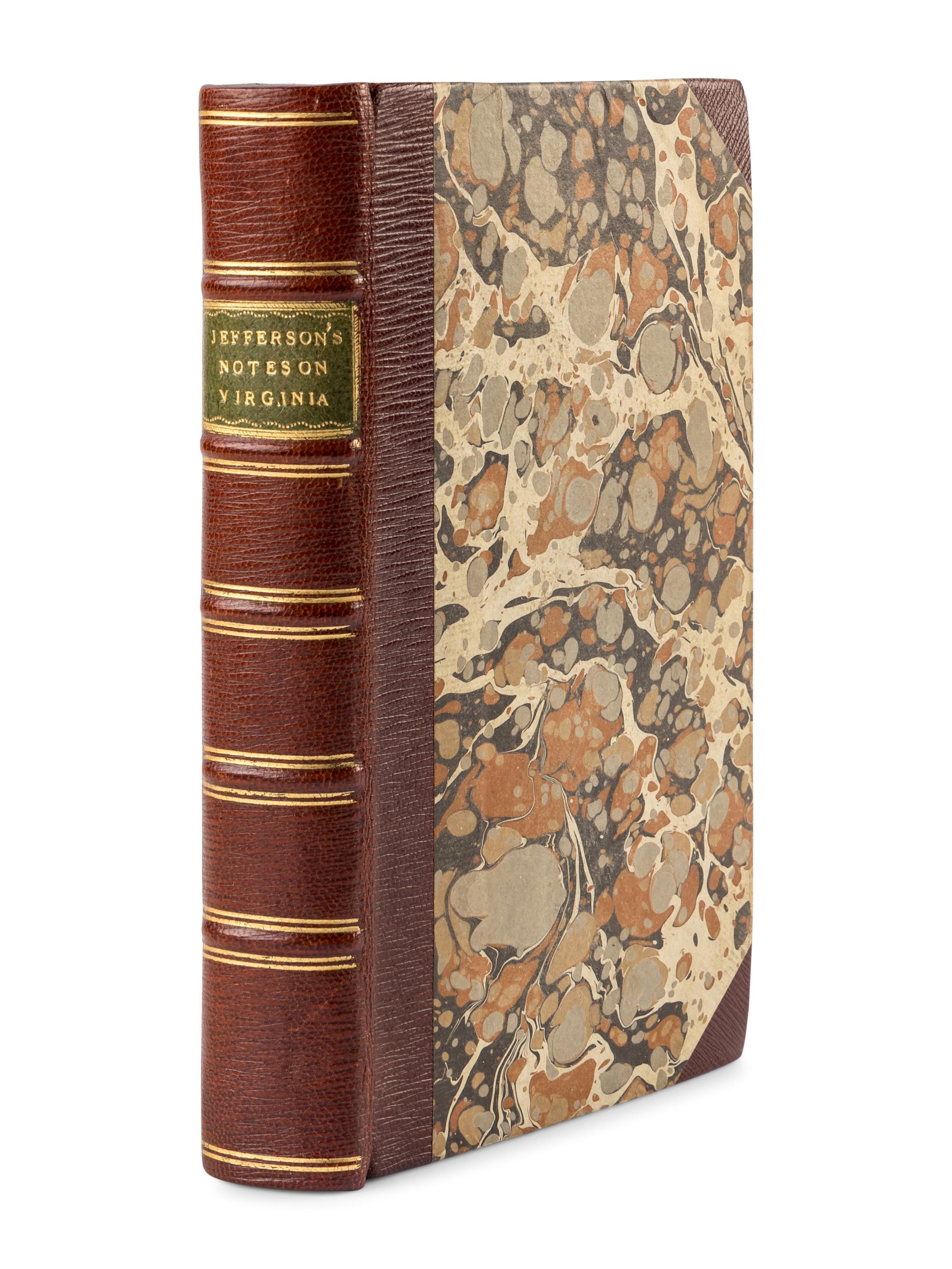JEFFERSON, Thomas (1743-1826). Notes on the State of Virginia. Philadelphia: Matthew Carey, 1794.