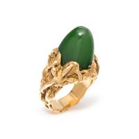 YELLOW GOLD AND NEPHRITE RING