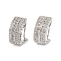 WHITE GOLD AND DIAMOND EARCLIPS