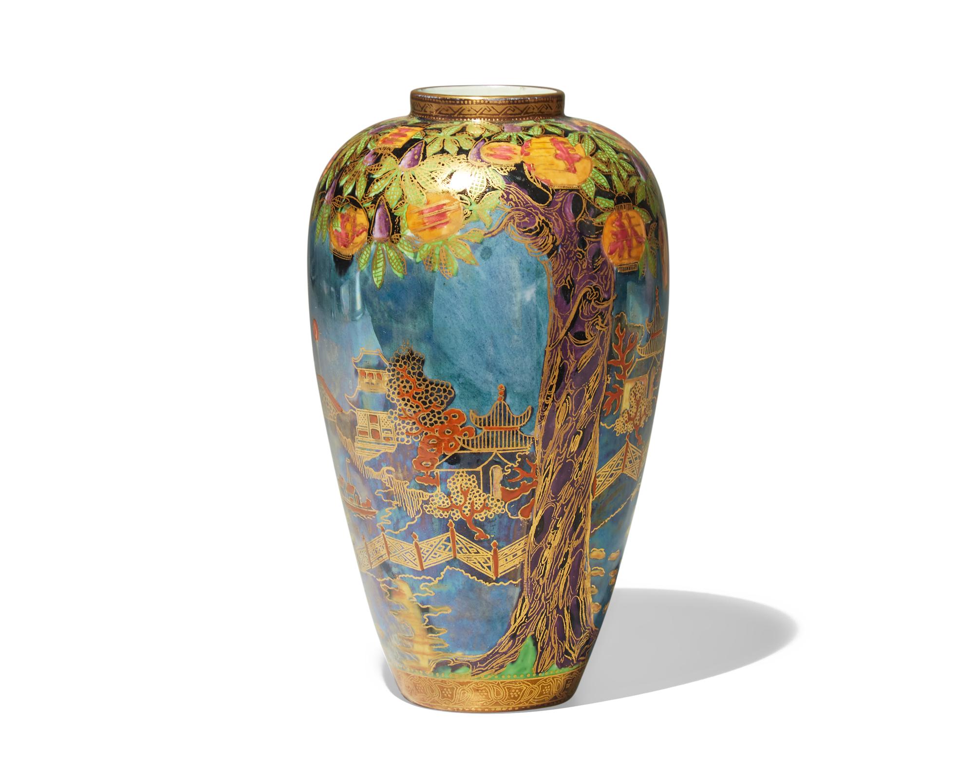 A Wedgwood Fairyland lustre "Willow" vase, decoration designed by Daisy Makeig-Jones (1881-1945), England, circa 1920s