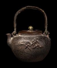 Two Japanese Cast Iron Teapots, Tetsubin