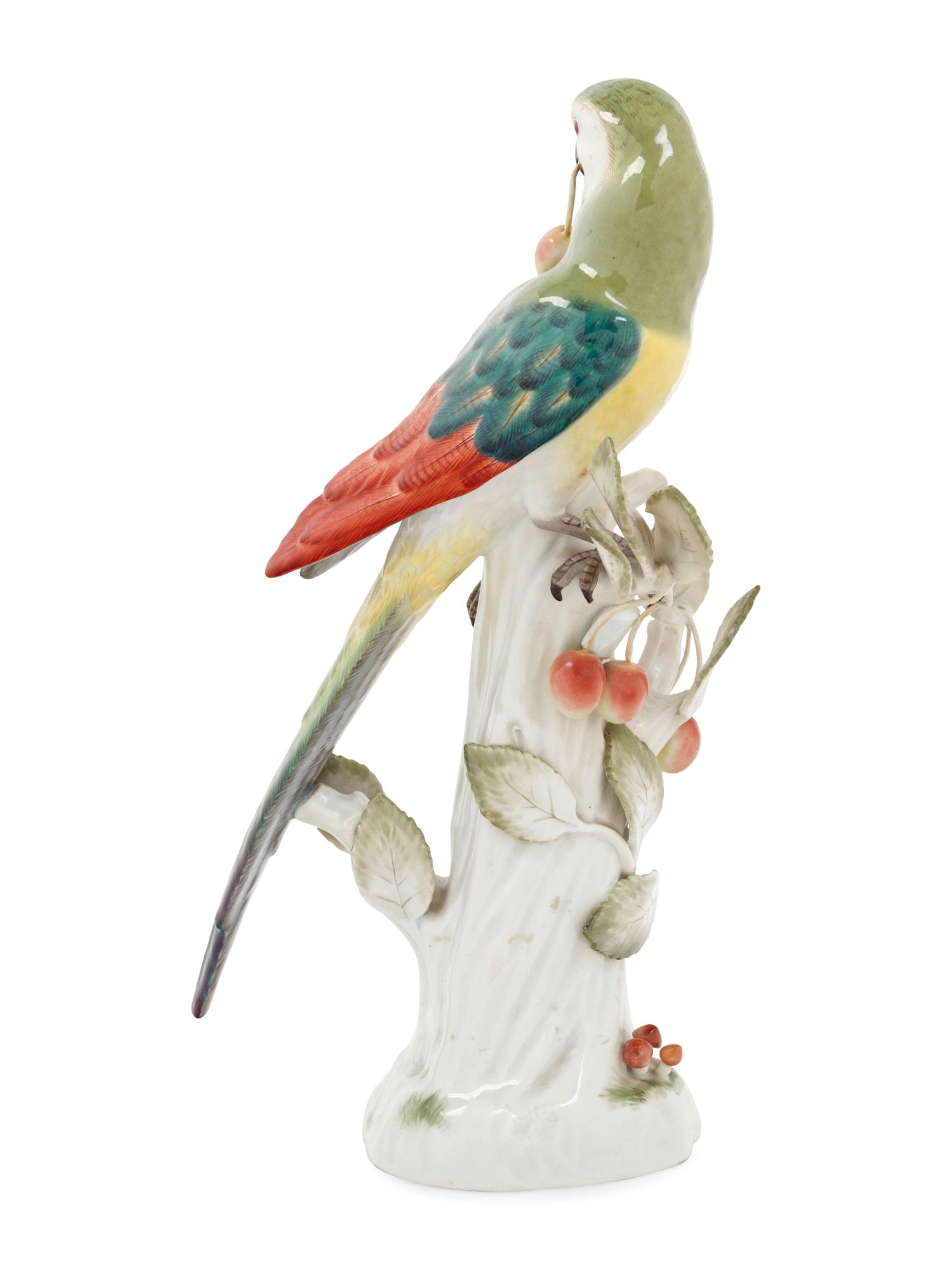 A Meissen Porcelain Model of a Parrot