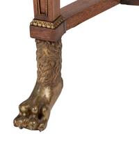 A Louis XVI Style Gilt Bronze Mounted Marble Top Mahogany Guéridon