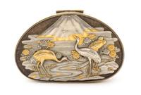 A Japanese Mixed Metal Box Length 2 1/2 inches.