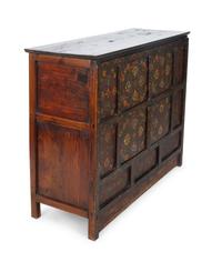 A Tibetan Lacquered and Tooled Pigskin Hall Chest — 20TH CENTURY
