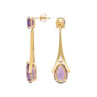 AMETHYST AND DIAMOND EARRINGS
