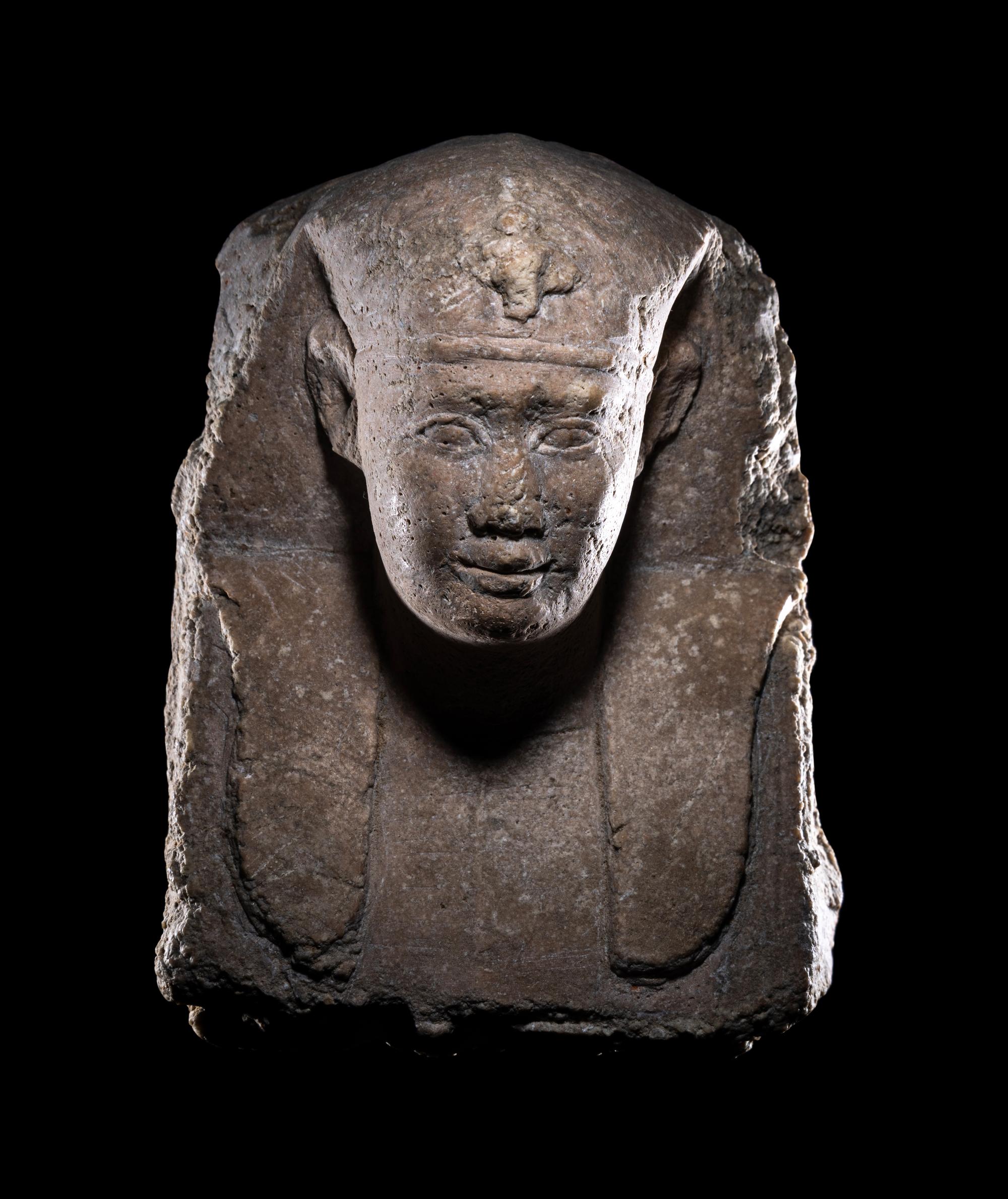 An Egyptian Plaster Sculptor's Model of a Pharaoh