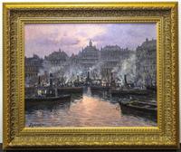 Vincenzo Laricchia, (20th century), Harbor Scene