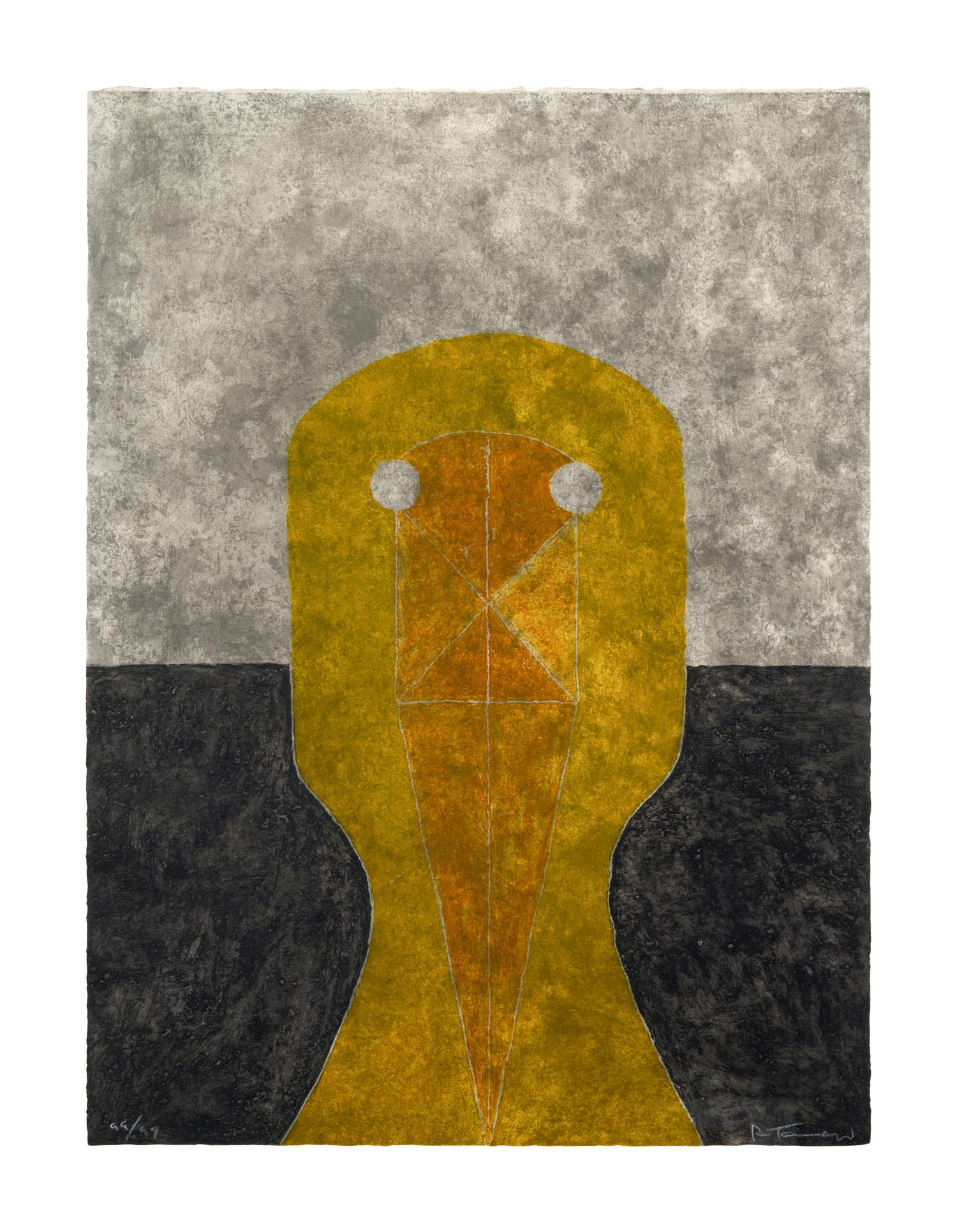 Cabeza en ochre ( from Ocho Aguafuertes)