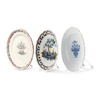 A Collection of Three French Faience Plates