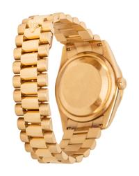 ROLEX, REF. 118348 18K YELLOW GOLD 'OYSTER PERPETUAL DAY-DATE' DIAMOND DIAL & BEZEL WATCH