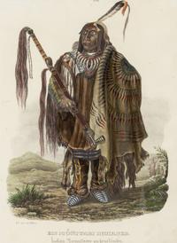 After BODMER, Karl (1809-1893), after Ein Monitari Indianer (Plate 34) Indien Moennitarre ou gros Ventre