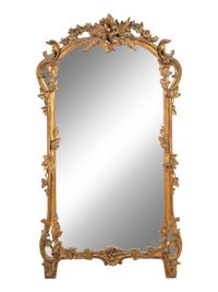 A Rococo Style Giltwood Mirror