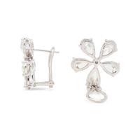 DIAMOND FLOWER EARCLIPS