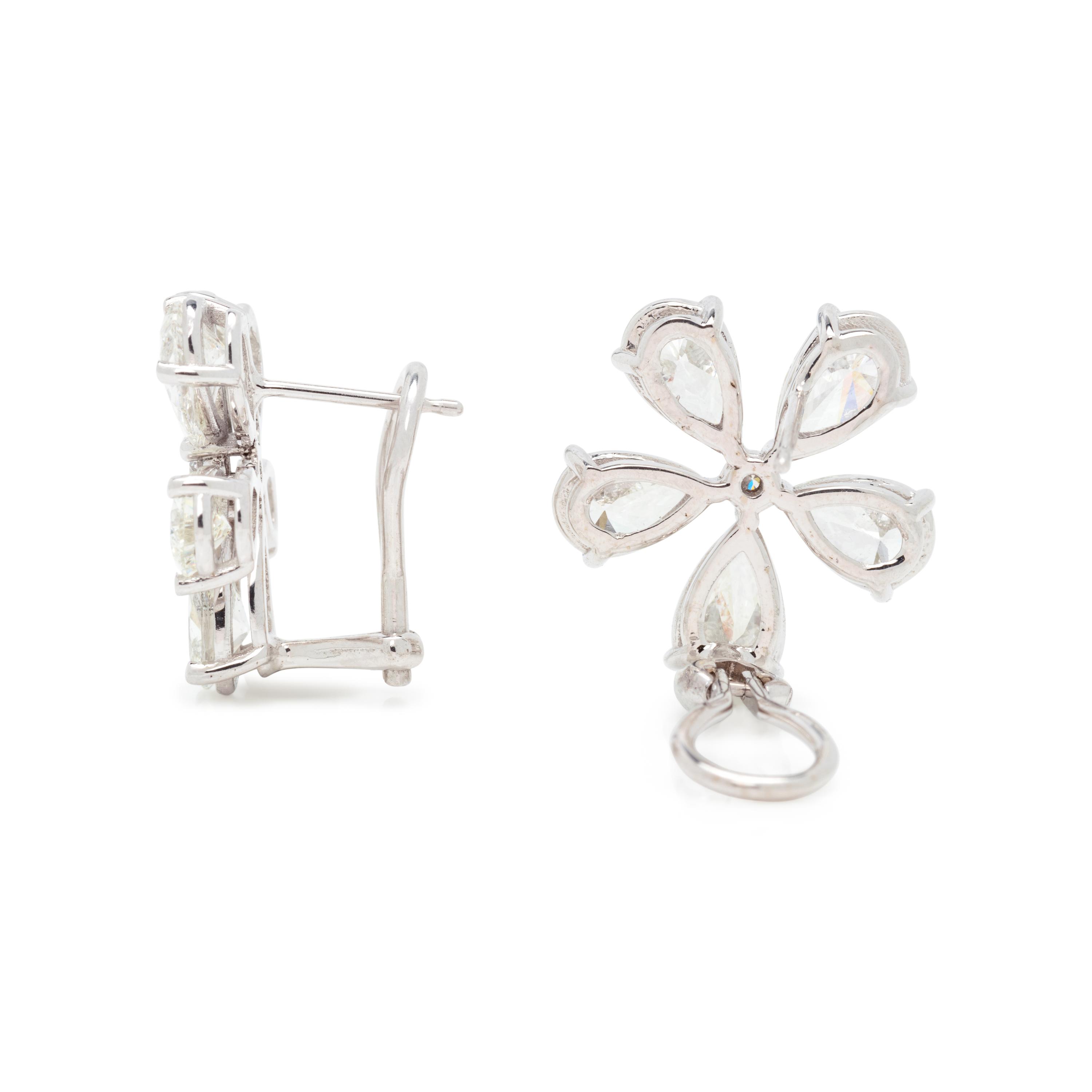 DIAMOND FLOWER EARCLIPS
