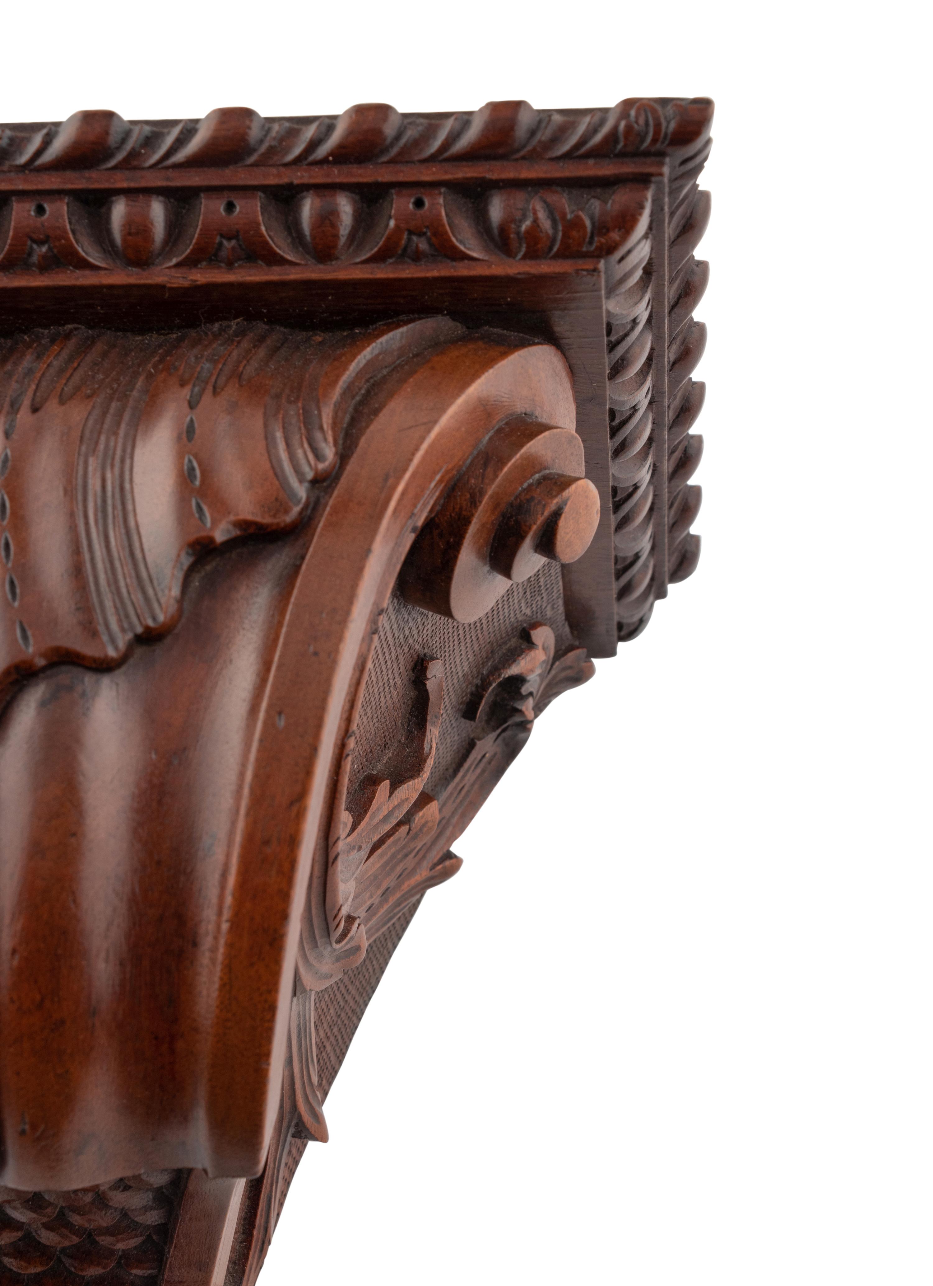 A Victorian Mahogany Wall Bracket