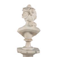 An Italian Marble Bust Attributed to Adolfo Cipriani with an Associated Marble Pedestal