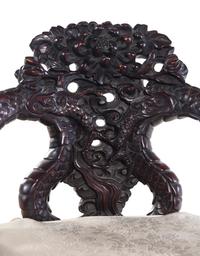 A Japanese Hardwood ‘Dragon’ Armchair