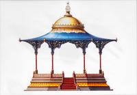 A Group of Gilt Framed Color Reproductions of Dams & Zega's Watercolors Chinoiseries — 20TH CENTURY