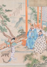Two Chinese Paintings Depicting Ladies