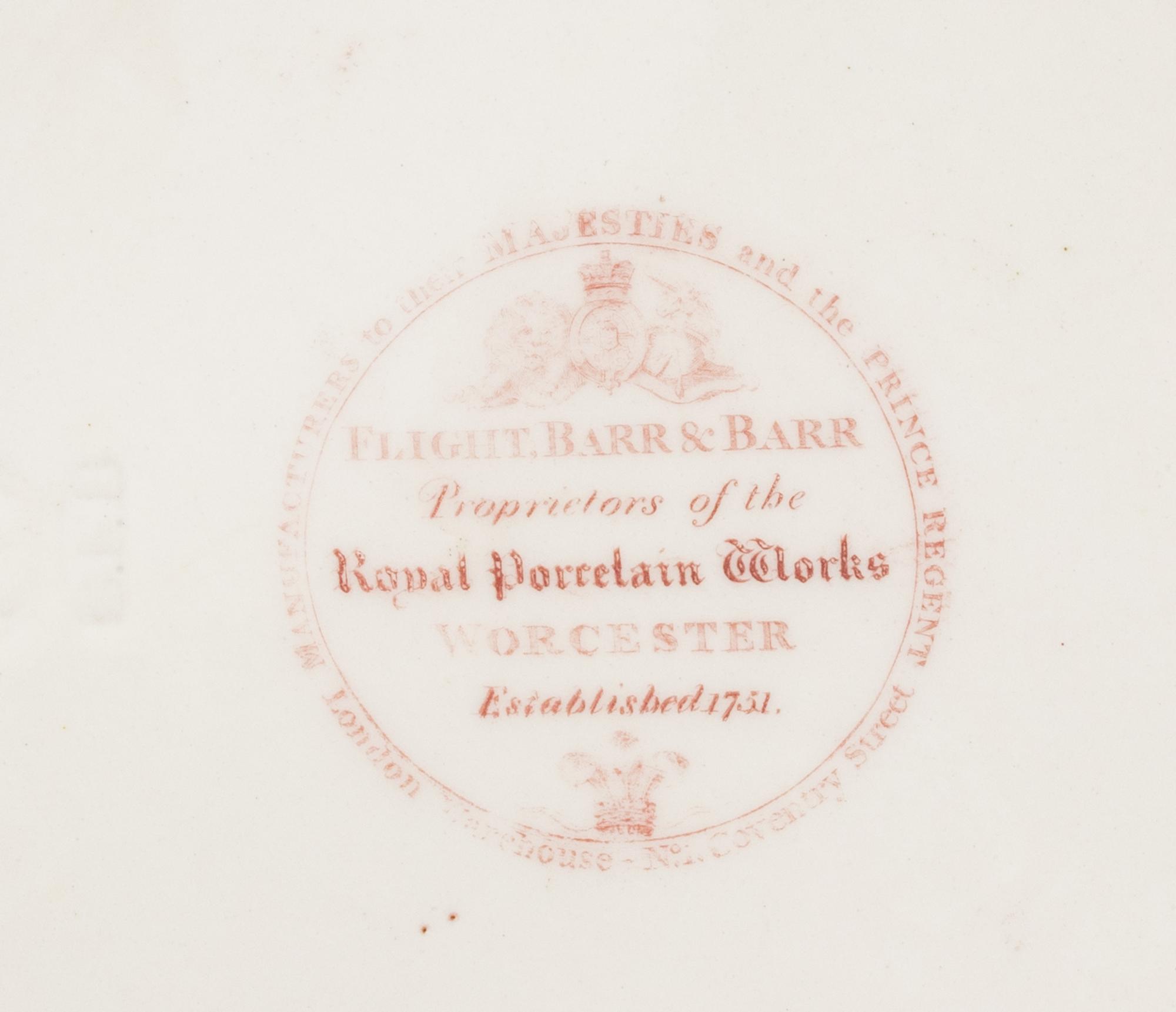 A Pair of Worcester (Flight, Barr and Barr) Porcelain Plates