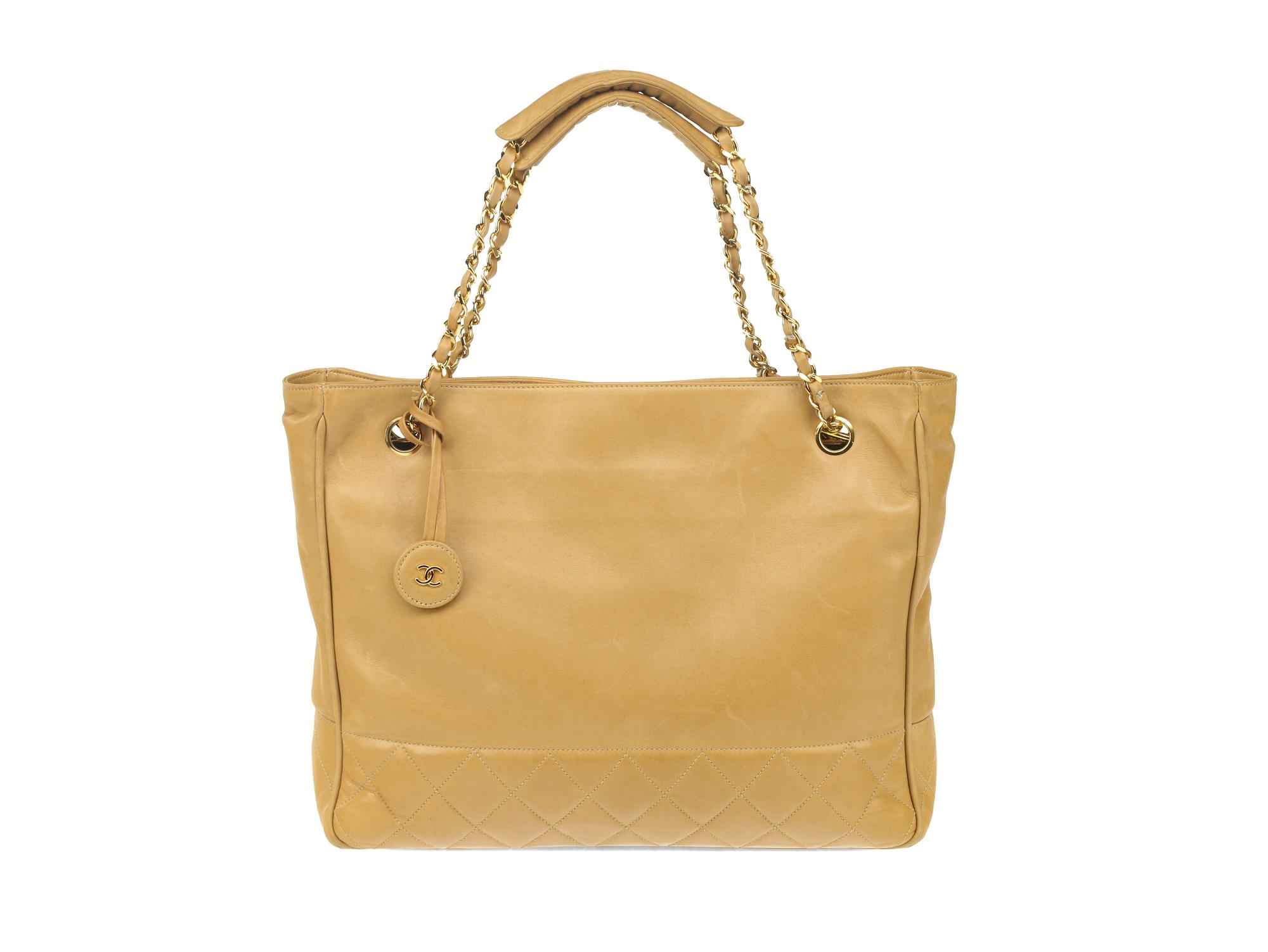 Chanel Tan Matelassé Tote