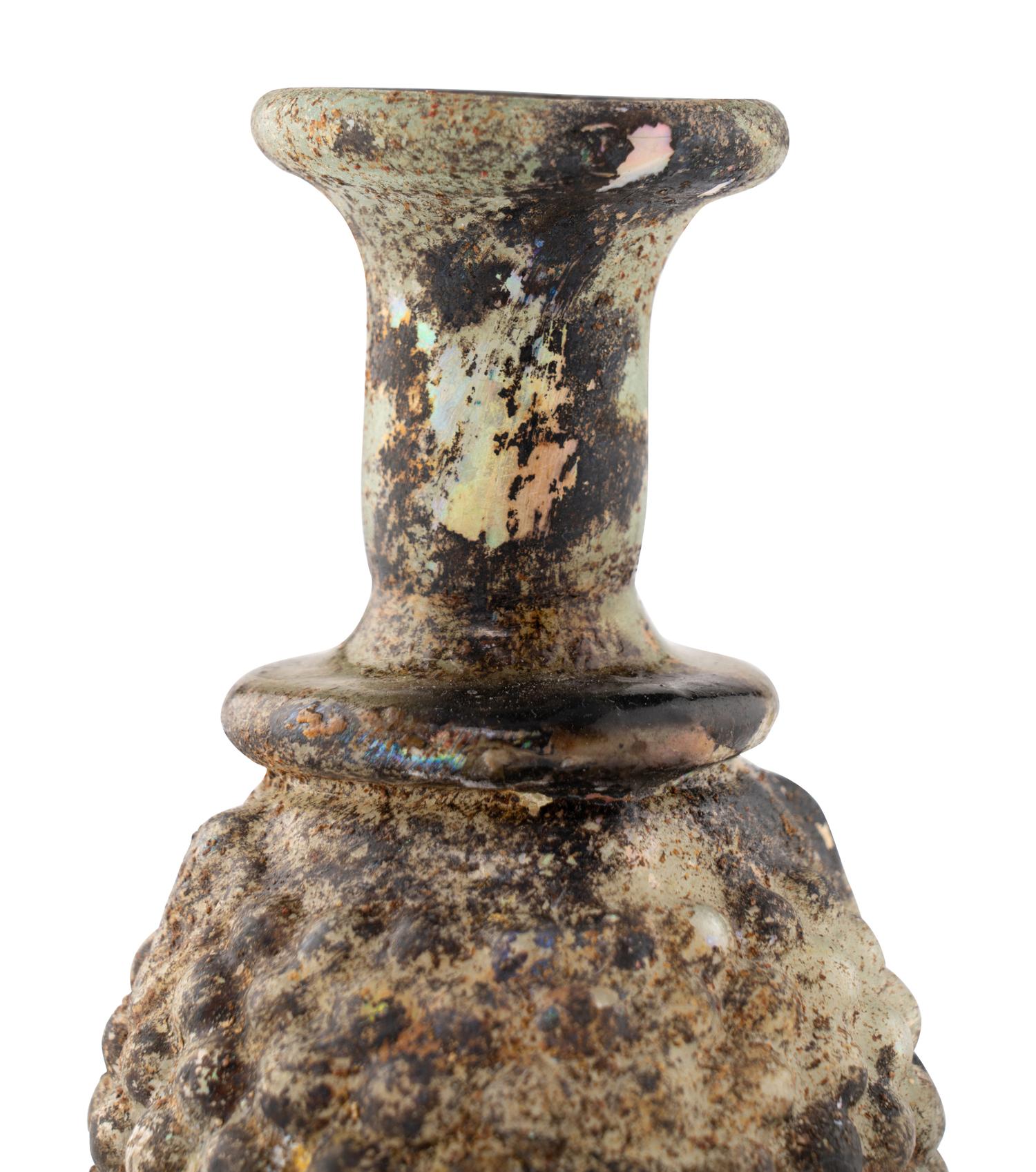 A Roman Glass Grape Flask