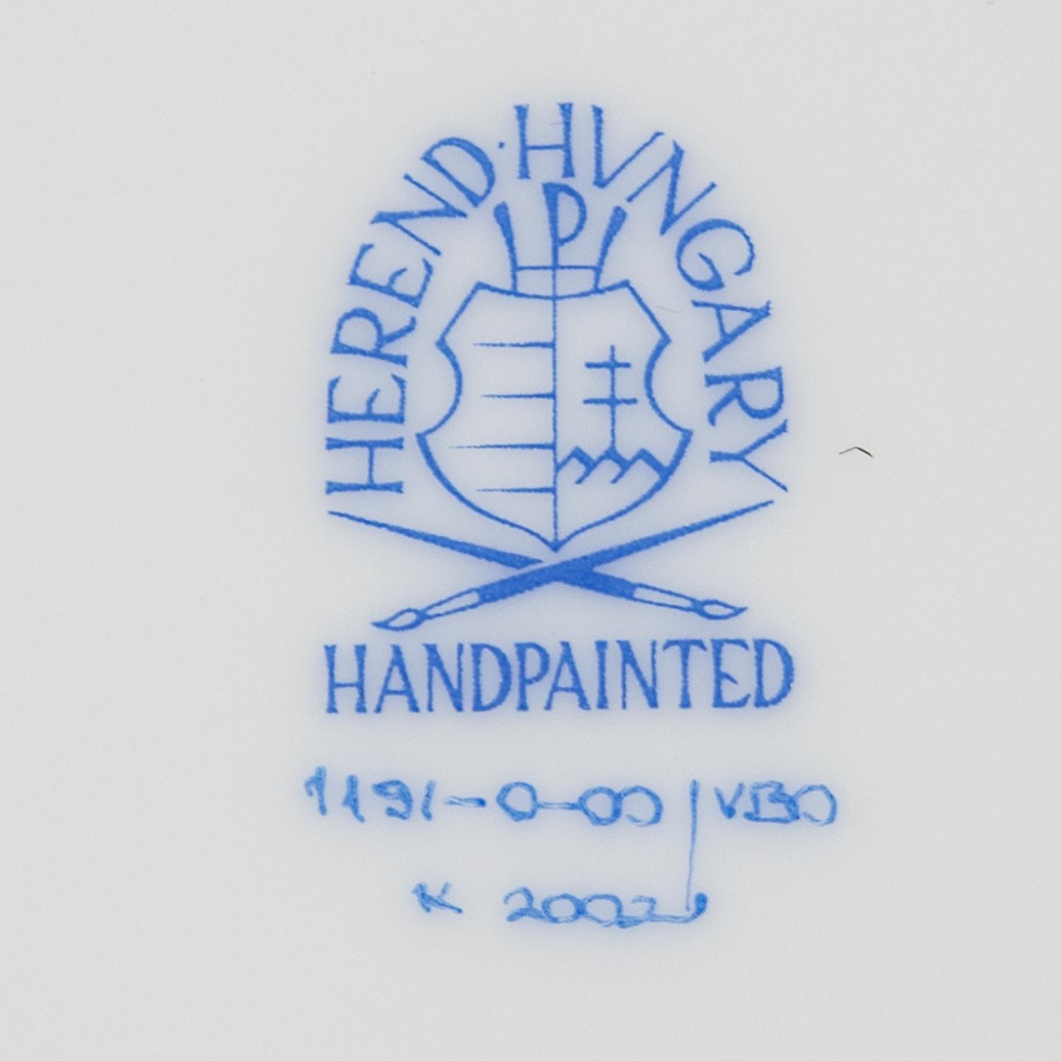 A Herend Queen Victoria Porcelain Part Dinner Service