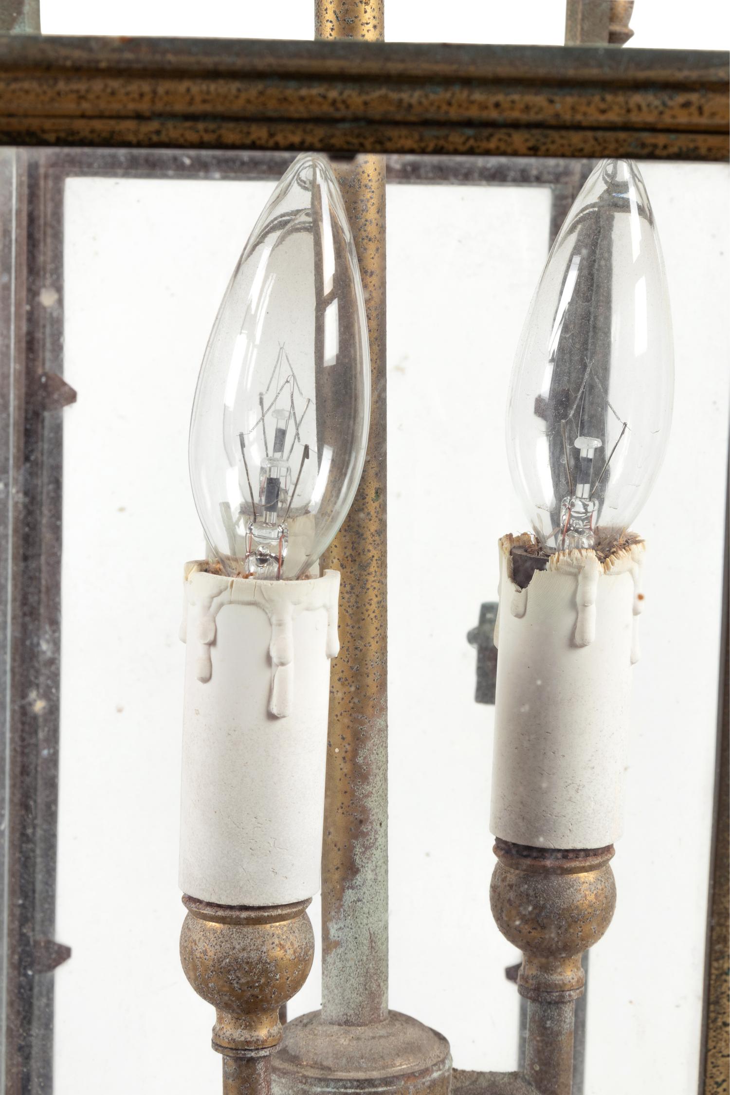 A Louis XV Style Brass Hall Lantern