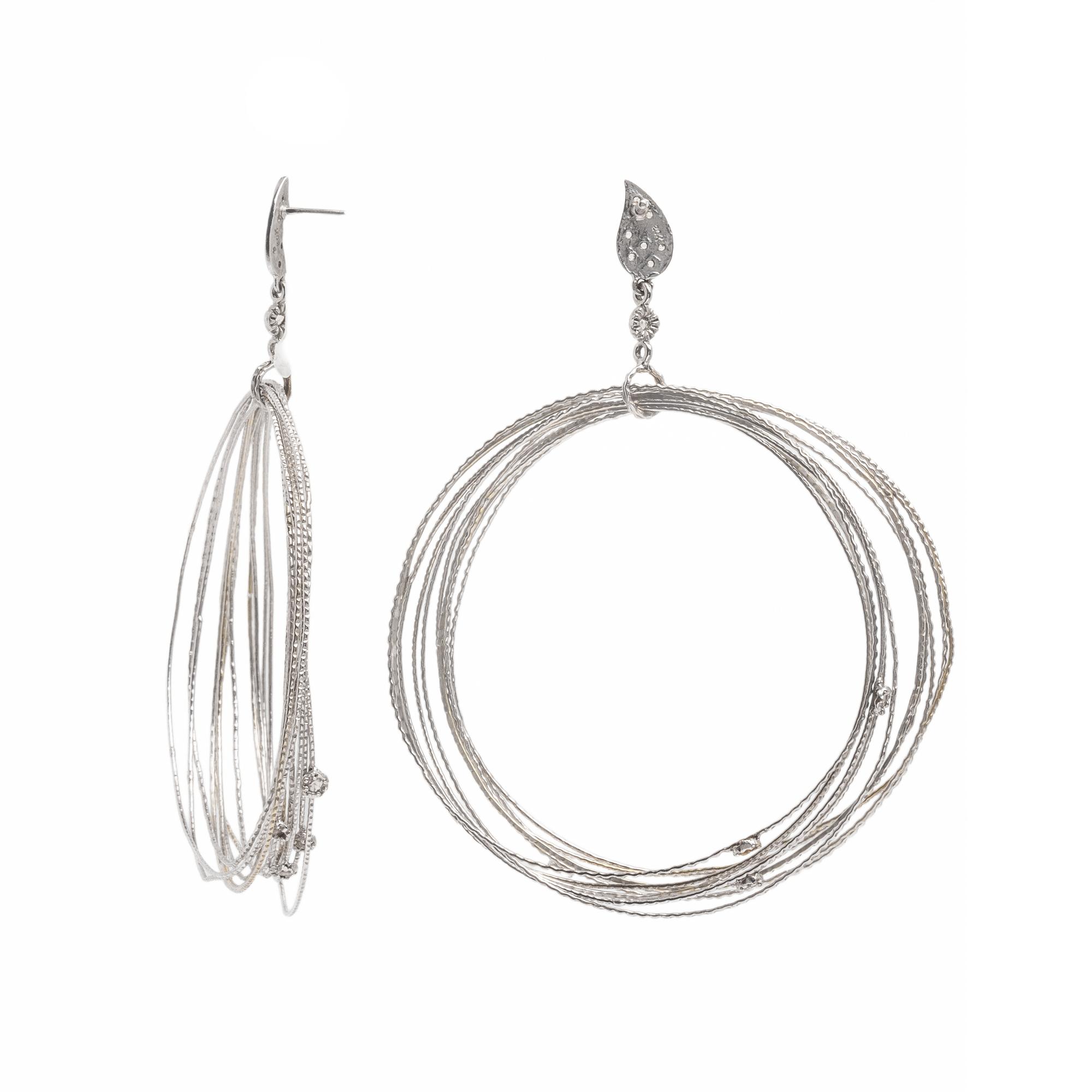 Coomi, White Gold Demi Parure and Sterling Silver Bangle Bracelet