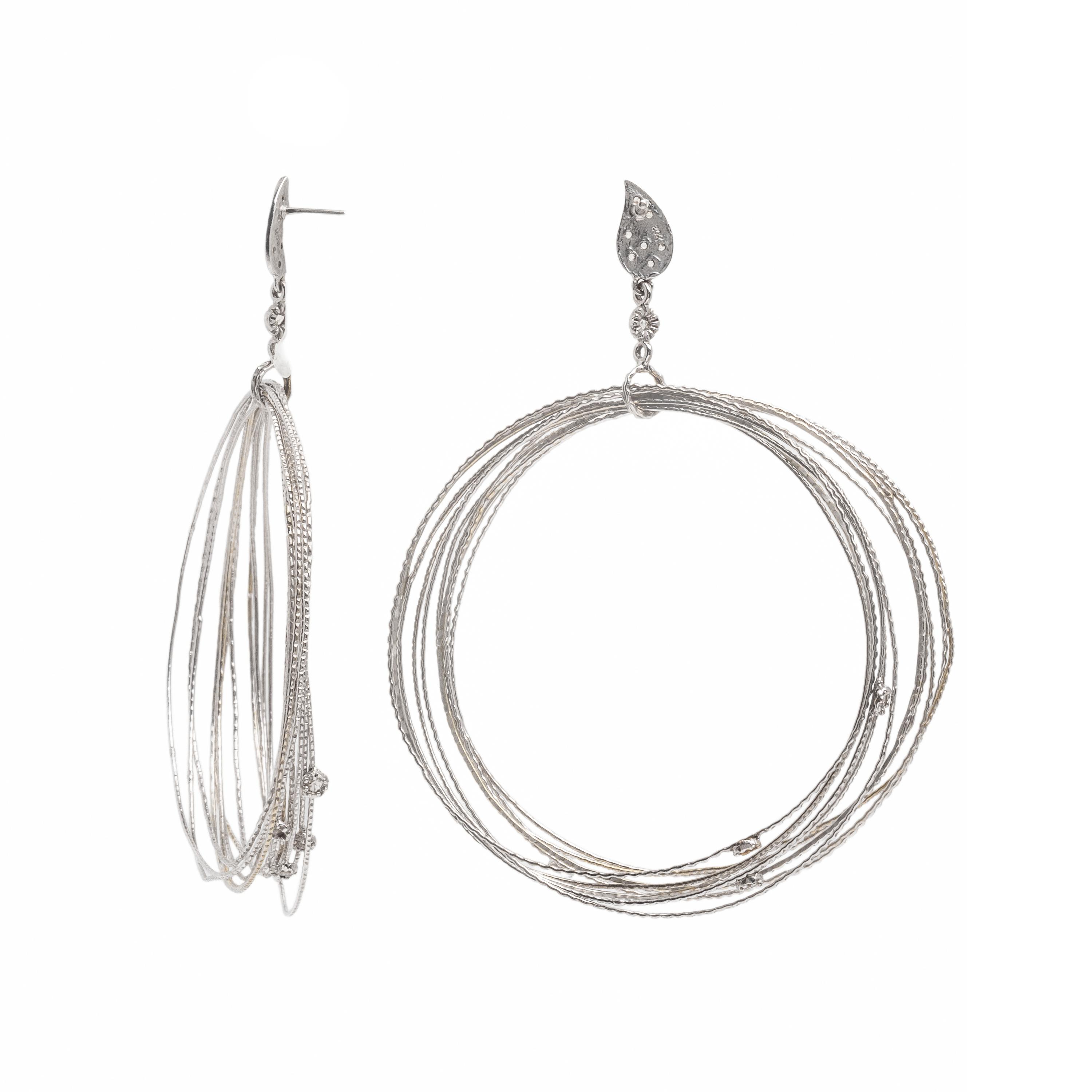 Coomi, White Gold Demi Parure and Sterling Silver Bangle Bracelet