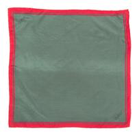 A Gucci Red and Green Signature Scarf, 19" x 19".