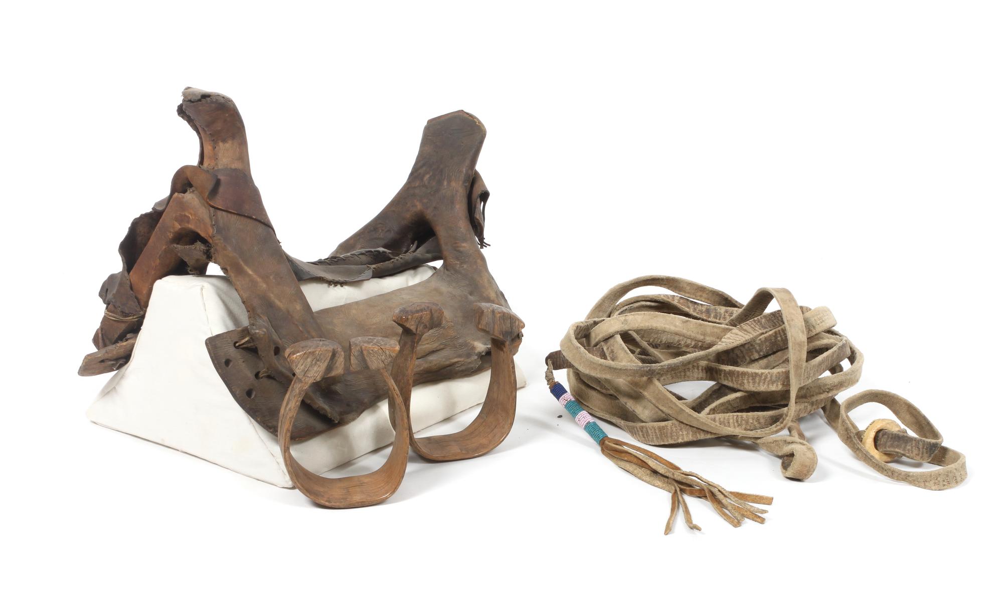 An Apache Rawhide Saddle Height of saddle approximately 12 inches.