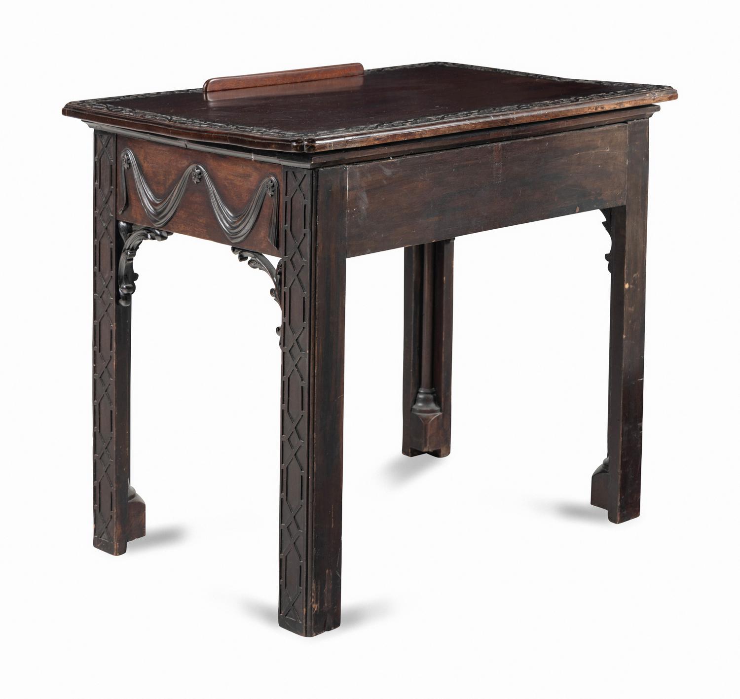 A George III Carved Mahogany Architect's Desk
