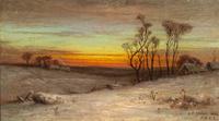 A Winter Evening, Vermont , 1883