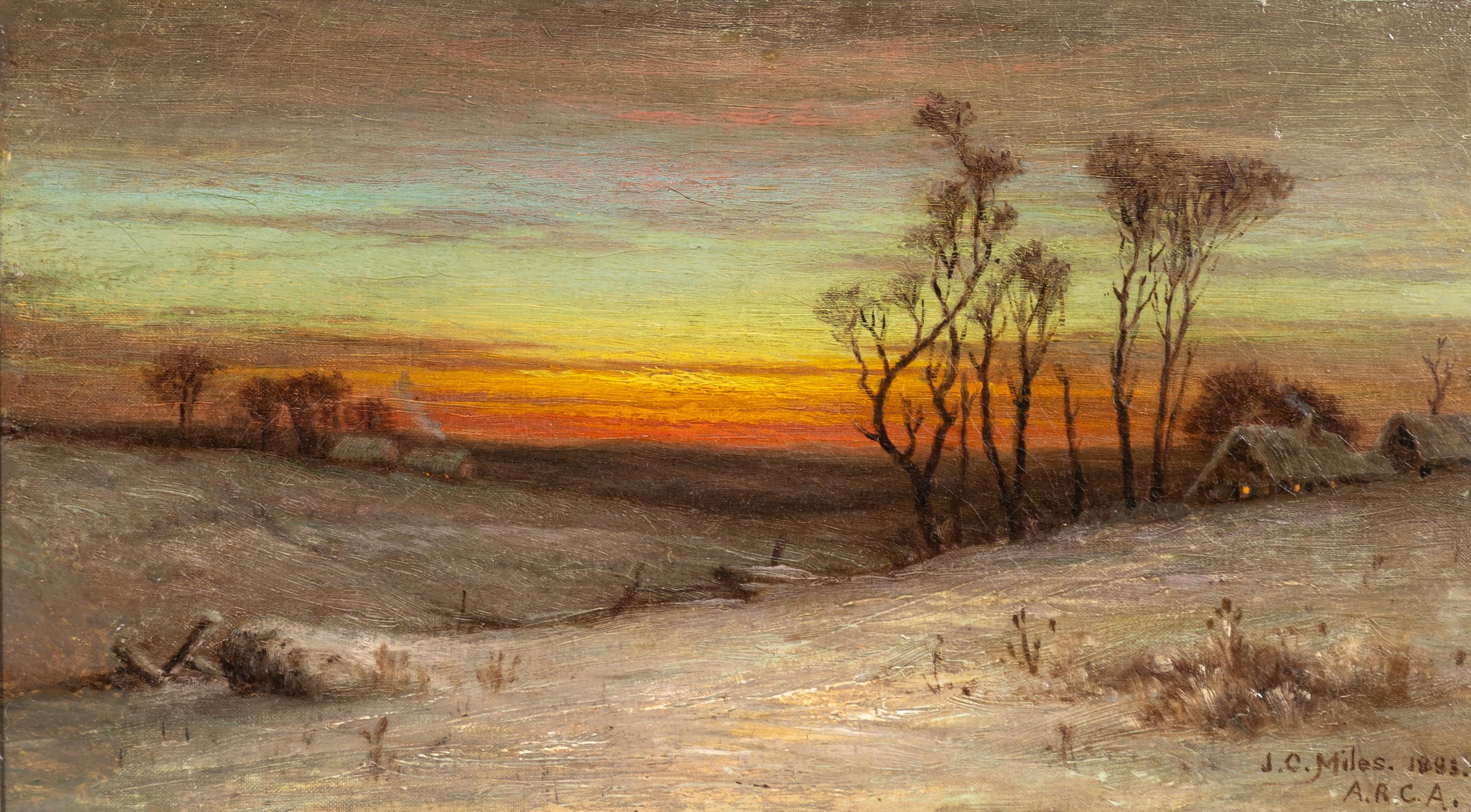 A Winter Evening, Vermont , 1883