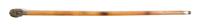 A Carved Horn and Wood Walking Stick, Height overall 35 1/2 inches.