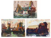Three Works: Harbor Scenes