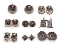 Navajo and Southwestern-style Silver Post and Clip Earrings