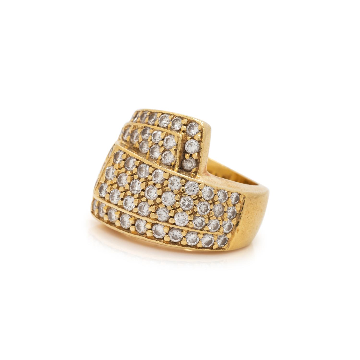 ASPERY & GULDAG, YELLOW GOLD AND DIAMOND RING
