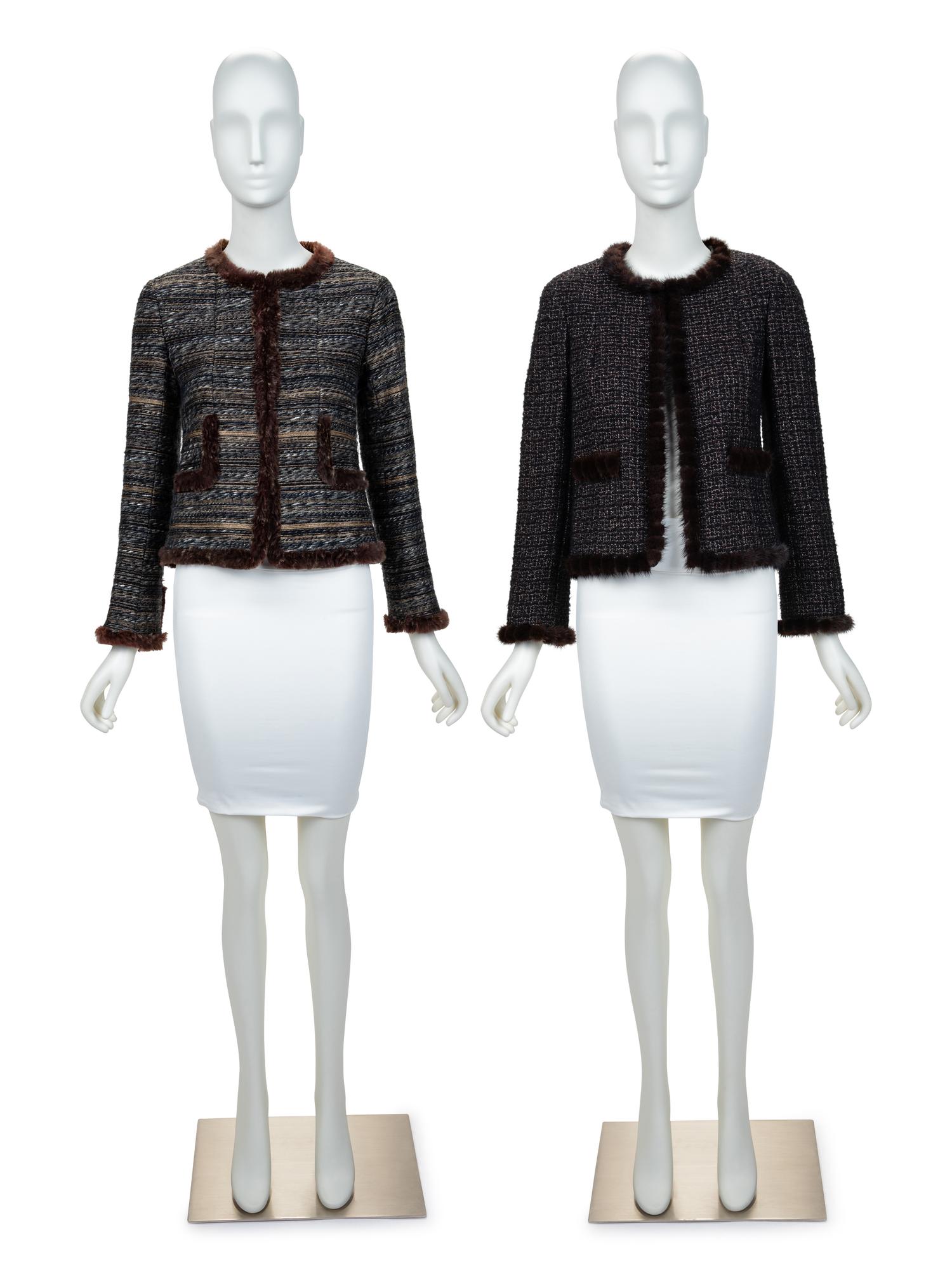 Two Chanel Fur-Trimmed Jackets, 2000-10s