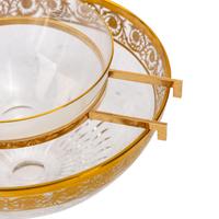 A Saint-Louis Thistle Cut Glass Caviar Server