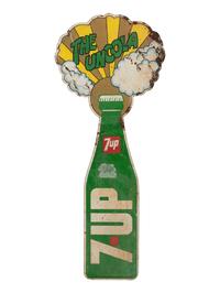 A 7up 'The Uncola' Embossed Tin Advertising Sign