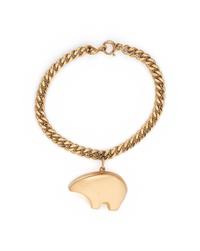 YELLOW GOLD BEAR CHARM BRACELET